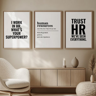 Human Resources HR Office Decor Wall Art Sets