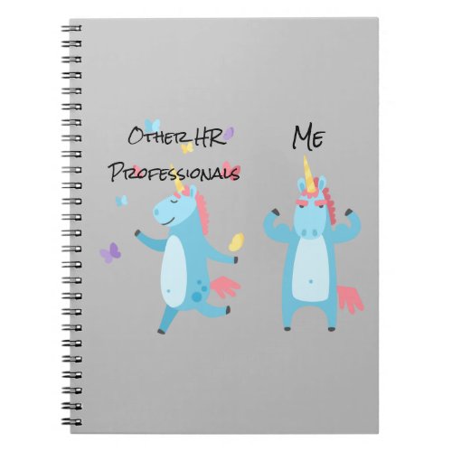 Human Resources HR Unicorn  Funny Notebook