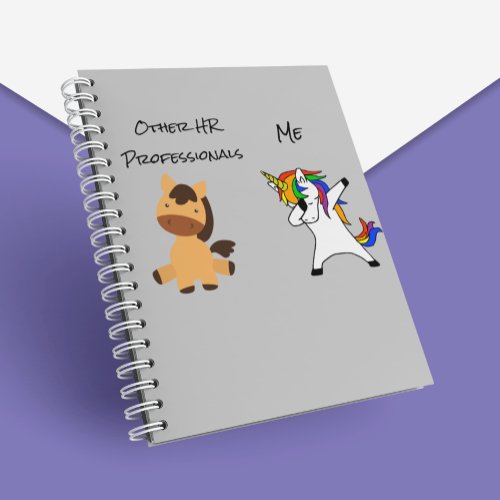 Human Resources HR Unicorn Horse Funny Notebook