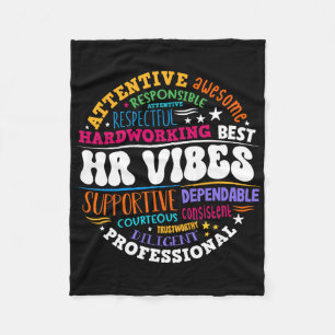 Human Resources Hr Vibes Analyst Employee Apprecia Fleece Blanket