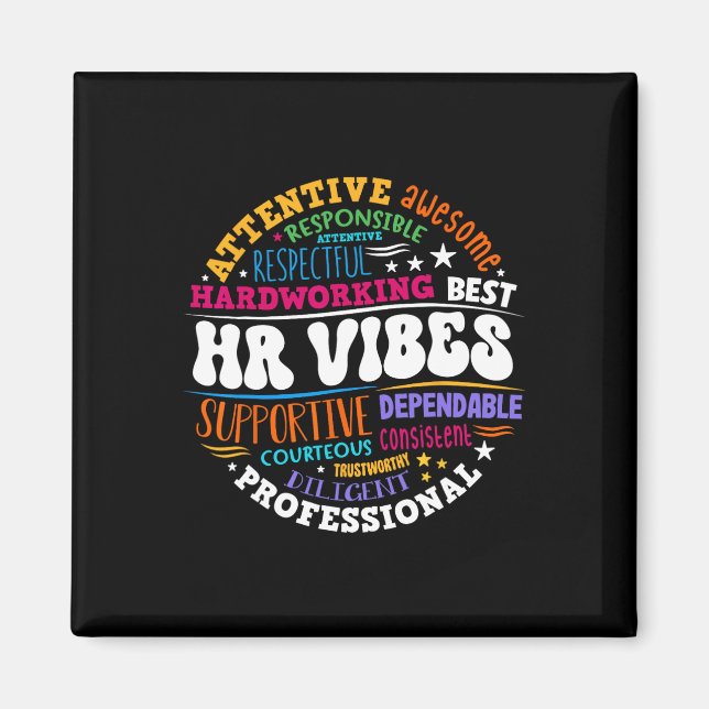 Human Resources Hr Vibes Analyst Employee Apprecia Magnet (Front)