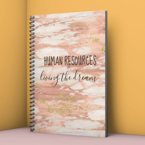 Human Resources Living the Dream Marble Notebook