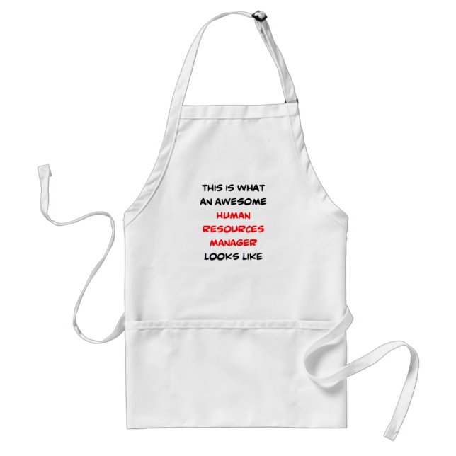 human resources manager, awesome adult apron (Front)