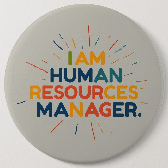  Human Resources Manager Button (Front)