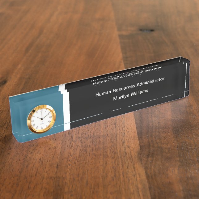 Human Resources Manager Desk Name Plate (Side)
