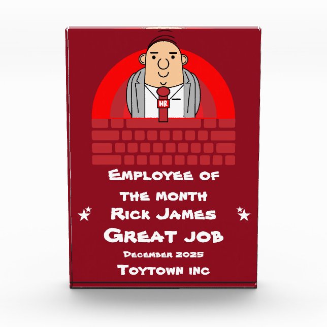 Human Resources Office Acrylic Award (Front)