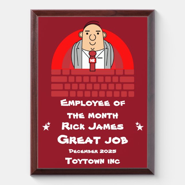Human Resources Office Award Plaque (Vertical)