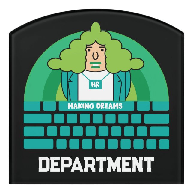 Human Resources Office Door Sign (Contour Front)
