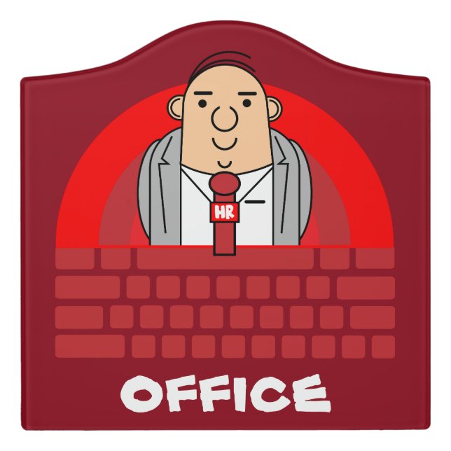 Human Resources Office Door Sign (Large Crest Front)