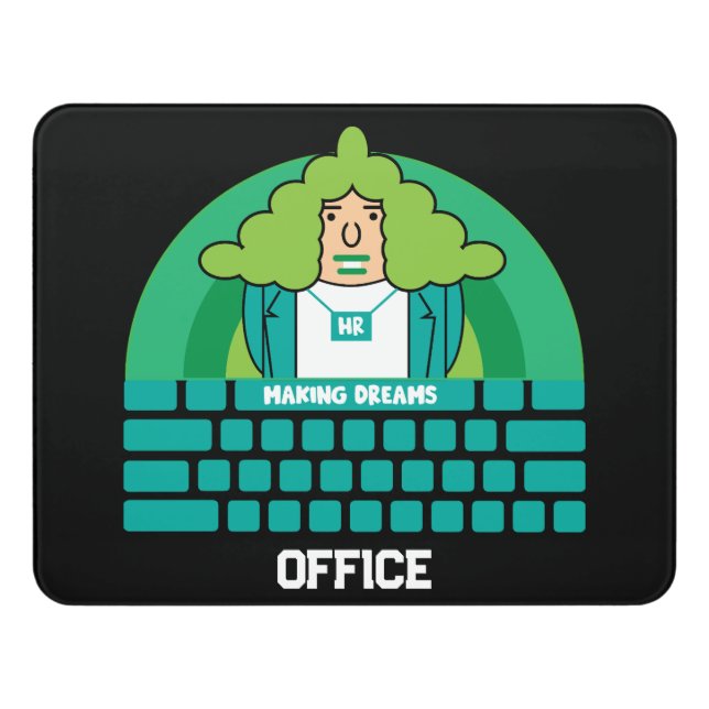 Human Resources Office Door Sign (Contemporary Front)
