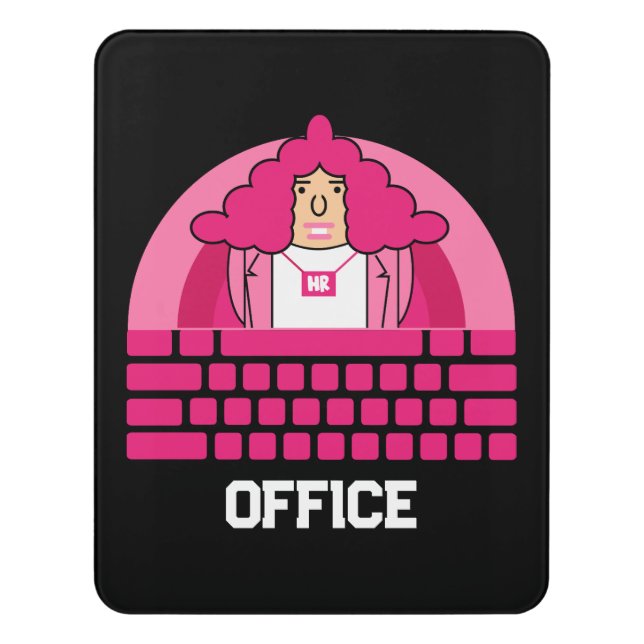 Human Resources Office Door Sign (Contemporary Vert)