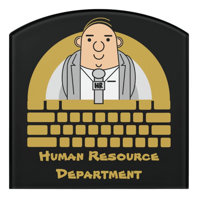 Human Resources Office Door Sign (Contour Front)