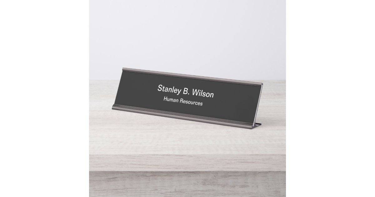 Human Resources Office Staff Desk Name Plate Zazzle Com