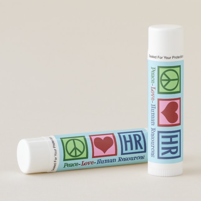 Human Resources Peace Love HR Lip Balm (Front)