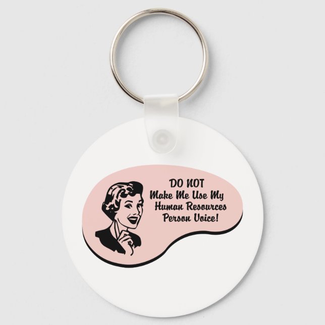 Human Resources Person Voice Keychain (Front)