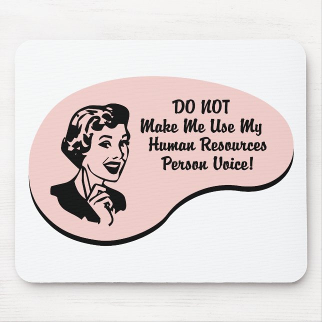 Human Resources Person Voice Mouse Pad (Front)