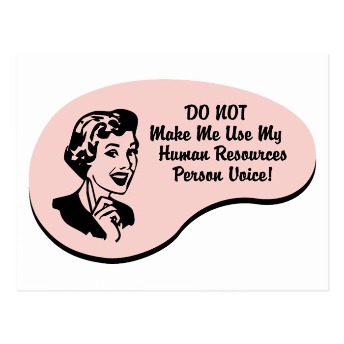 Human Resources Person Voice Postcards