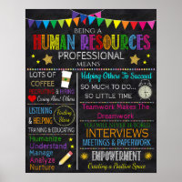 Human Resources Professional Office Poster