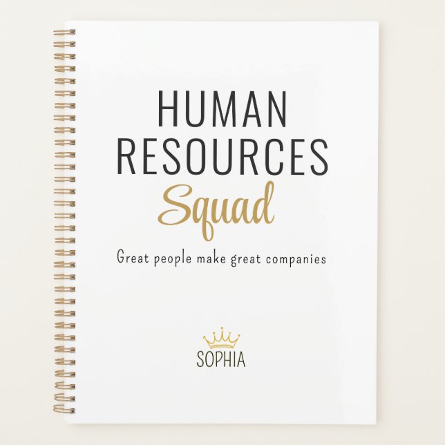 Human Resources Squad – Personalized Planner (Front)