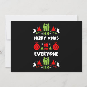 Human Resources Ugly Santa Xmas Gifts Holiday Card