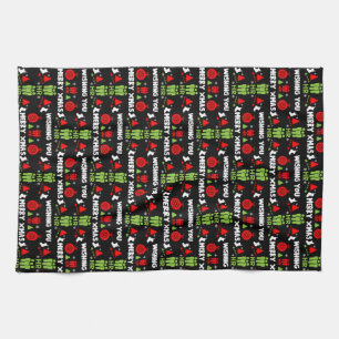 Human Resources Ugly Santa Xmas Gifts Kitchen Towel