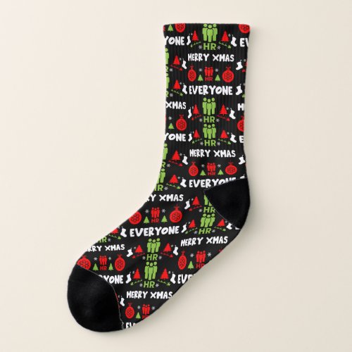 Human Resources Ugly Santa Xmas Gifts Socks