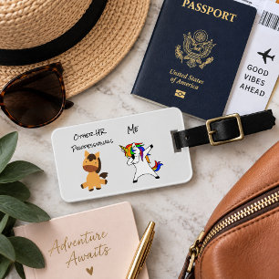 Human Resources Unicorn Horse Gift Humor HR Luggage Tag