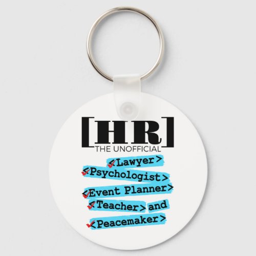 Human Resources Unofficial Funny HR Keychain