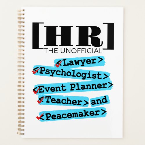 Human Resources Unofficial Funny HR Planner