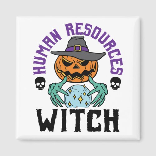 Human Resources Witch HR Halloween Magnet