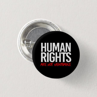 Human rights are not negotiable square sticker button