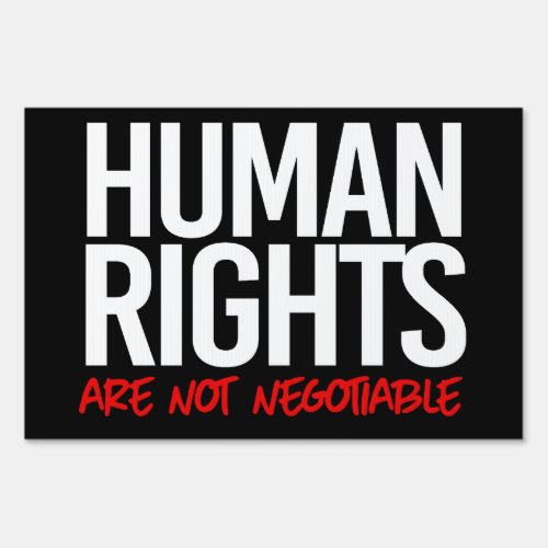 Human rights are not negotiable square sticker sign