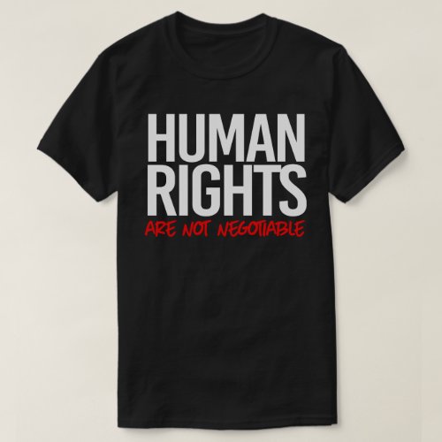 Human rights are not negotiable square sticker T_Shirt