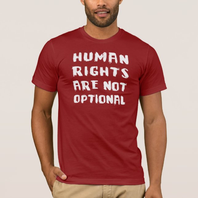 Human Rights Are Not Optional Basic AA T-Shirt (Front)