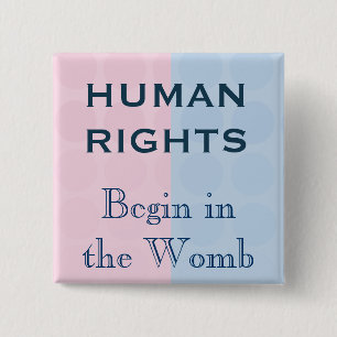 Human Rights Begin In the Womb Pinback Button