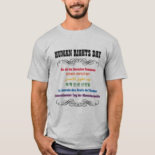 Human Rights Day Multiple Language T_Shirt