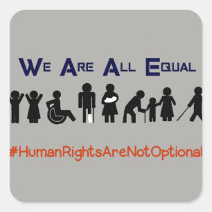 Human Rights Equality Disability Protest Sticker