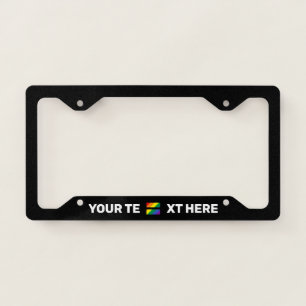 Human Rights Equality Rainbow Black Personalized L License Plate Frame