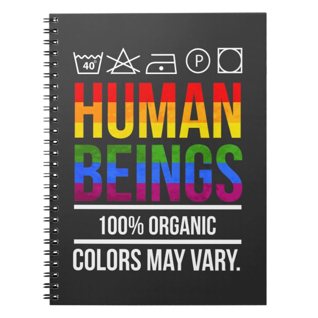 Human Rights Equality Support LGBT Awareness Notebook (Front)