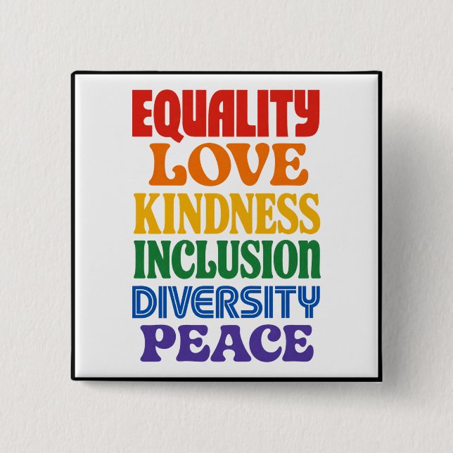 Human Rights For ALL Button (Front)