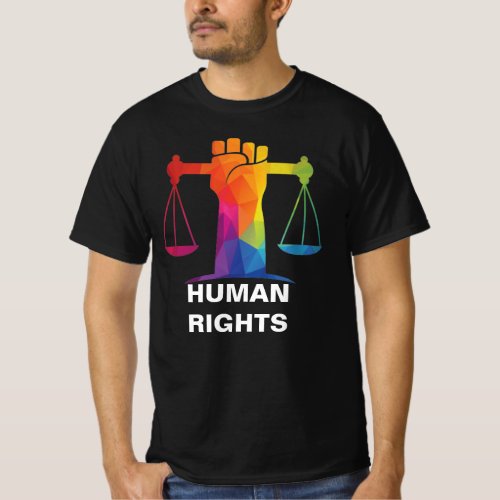 Human Rights gay Pride LGBTQIA Law Scales T_Shirt