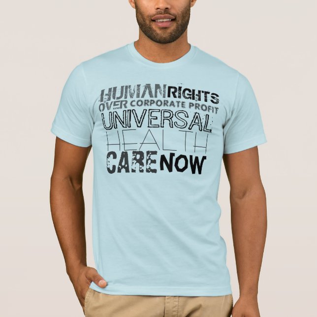 Human Rights Over Corporate Profit T-Shirt (Front)