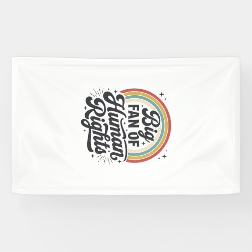Human Rights Retro Rainbow Vector T-Shirt Design_1 Banner