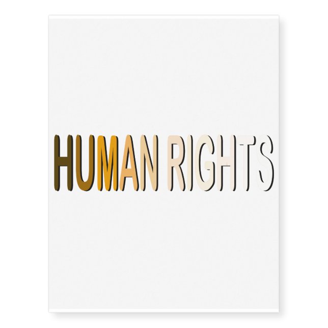 Human Rights Temporary Tattoos (Front)