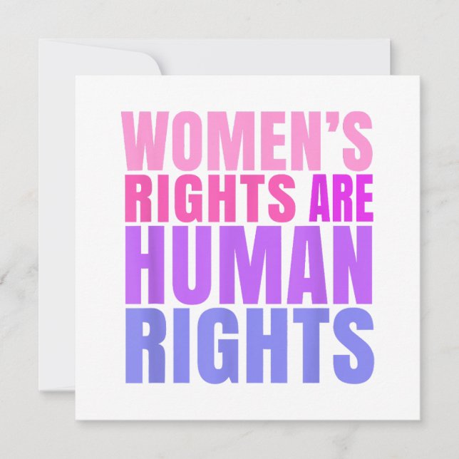 Human Rights Womens Right Thank You Card (Front)