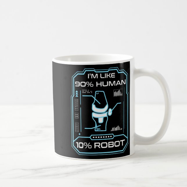 Human Robot New Knee Surgery Joke Funny Knee Repla Coffee Mug (Right)