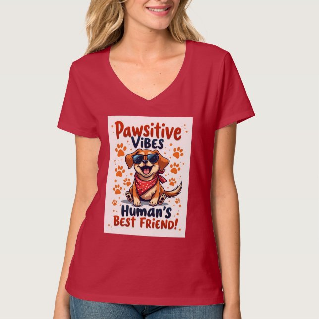 Human’s Best Friend Cute Dog T-Shirt (Front)