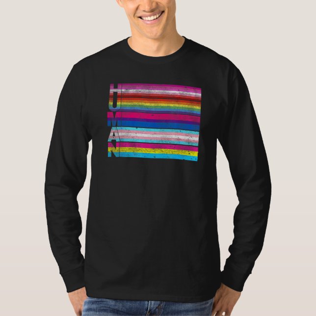 Human Shirt Lgbt Flag Plus Size Oversized Tee (Front)