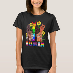 Human Sign Language Hand Talking Lgbtq+ Gay Les Pr T-Shirt