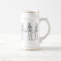 Human Skeleton Diagram Beer Stein